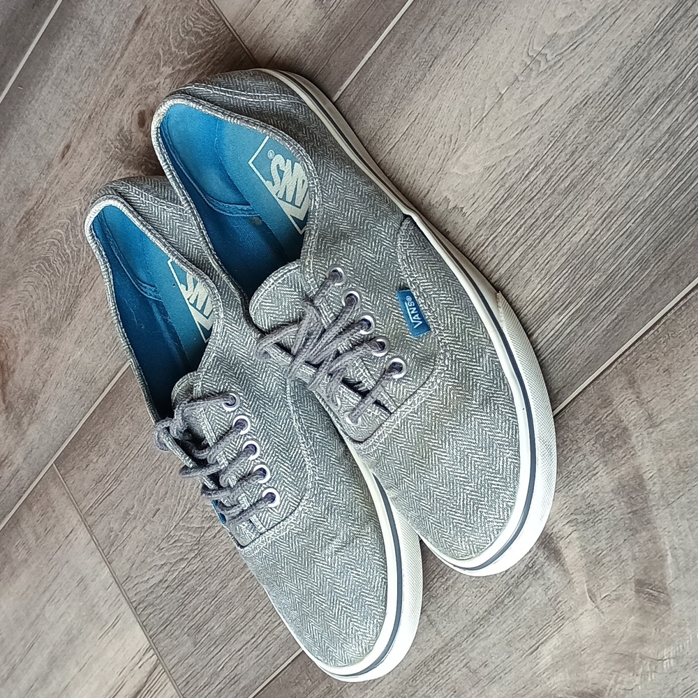 Vans Grey canvas Herringbone size unisex (6 men) (7.5 women)